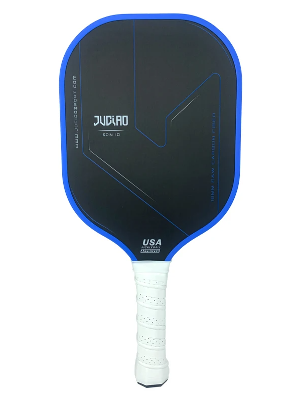 Approved Thermoformed Unibody T700 Raw Carbon Fiber Pickleball Paddle Spin Textured Surface With Foam Edge