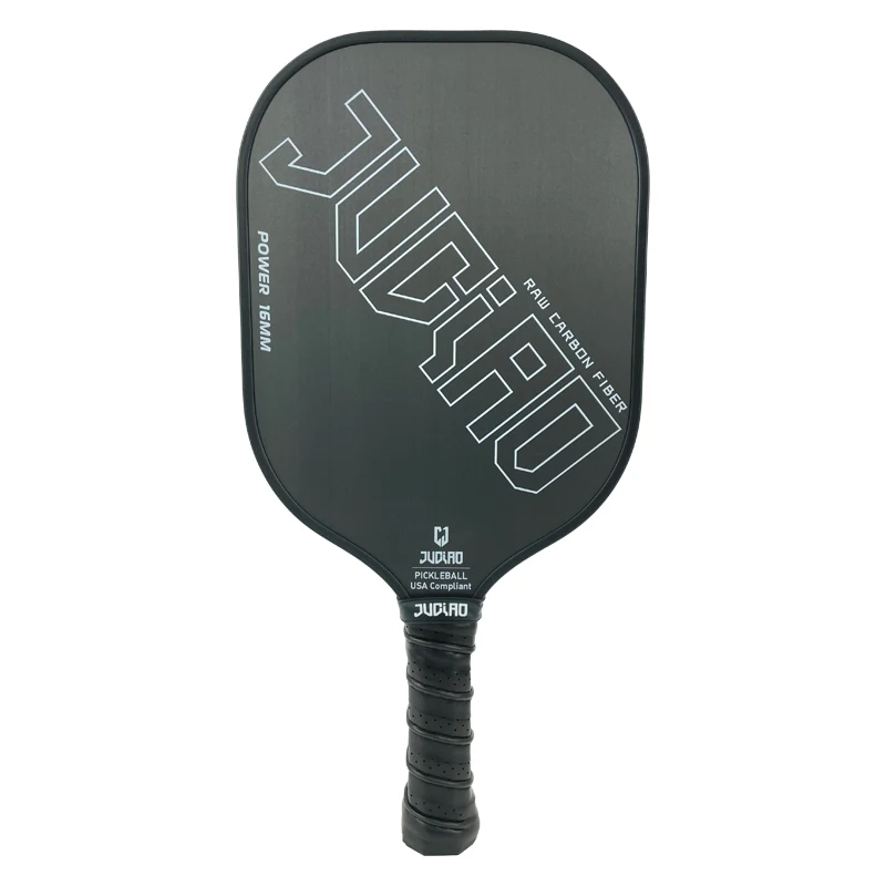 Thermoformed T700 Raw Carbon Fiber Pickleball Paddle Spin Textured Surface With Foam Edge Ergonomic Grip