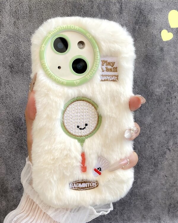 Fun Sports Plush Silicone Phone Case, For iPhone 14 Plus, For iPhone 14, For iPhone 14 Pro, For iPhone 14 Pro Max, For iPhone 13 Pro Max, For iPhone 13 Pro, For iPhone 13, For iPhone 12