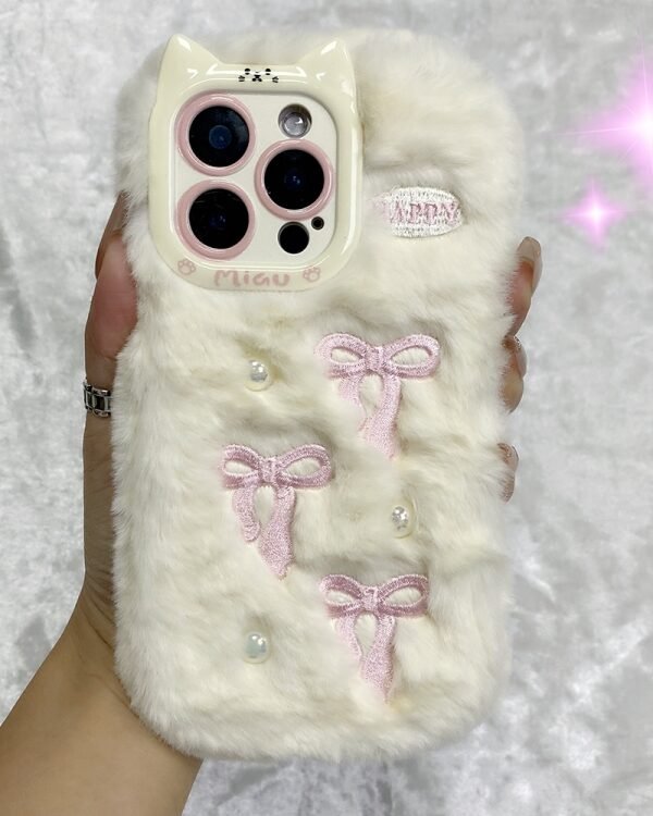 Snake Embroidery Plush Silicone Phone Case, For iPhone 13 Pro Max, For iPhone 13 Pro, For iPhone 13, For iPhone 12, For iPhone 12 Pro Max, For iPhone 12 Pro