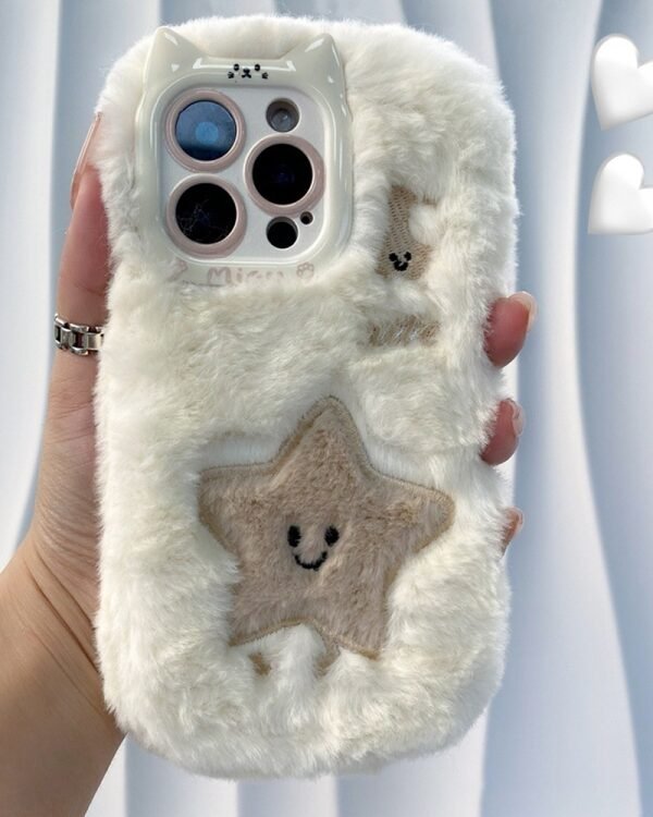 Cute Embroidery Plush Silicone Phone Case, For iPhone 12 Pro Max, For iPhone 12 Pro