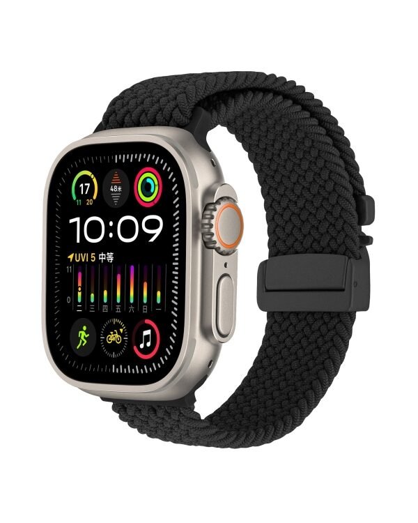 Snap Button Braided Watch Band, For Apple Watch 42mm / 41mm / 40mm / 38mm