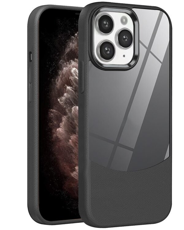 Litchi Texture TPU Hybrid Acrylic Phone Case, For iPhone 11 Pro Max, For iPhone 11, For iPhone 11 Pro