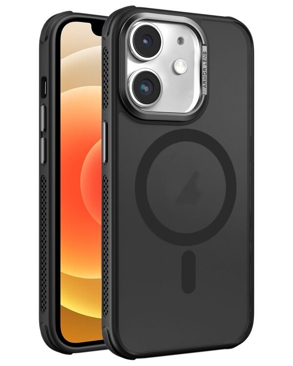 Hardware Side Cooling Skin Feel Frosted Metal Lens Frame MagSafe Phone Case, For iPhone 12, For iPhone 12 Pro Max, For iPhone 12 Pro