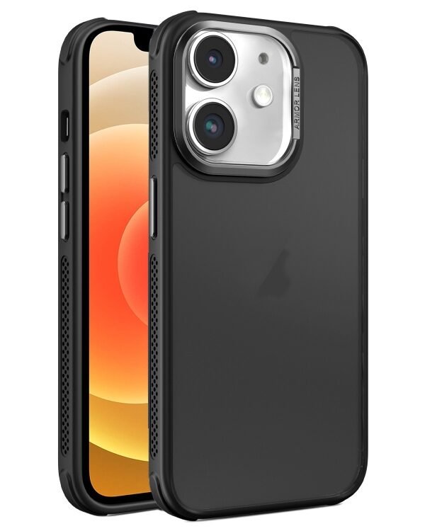 Hardware Side Cooling Skin Feel Frosted Metal Lens Frame Phone Case, For iPhone 12, For iPhone 12 Pro Max, For iPhone 12 Pro