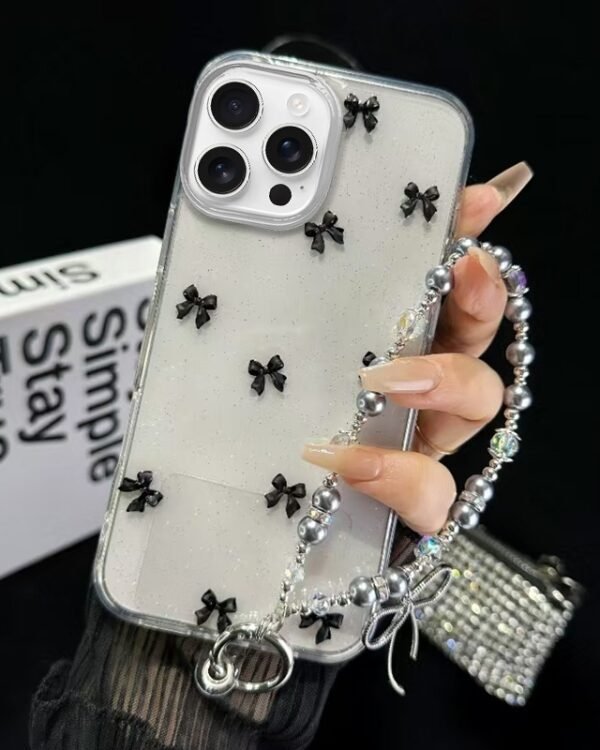 Little Fresh Bow Bracelet Chain TPU Phone Case, For iPhone 13 Pro Max, For iPhone 13 Pro, For iPhone 13, For iPhone  12, For iPhone 12 Pro Max, For iPhone 12 Pro